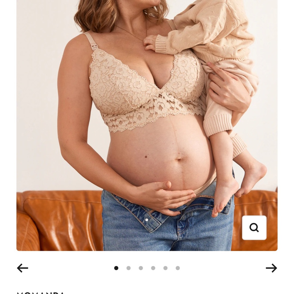 MOMANDA Lace Plunge Nursing Bralette